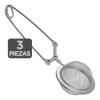 Mercader Digital 3 Pzs Infusor Té Pinza Bola Filtro Malla
