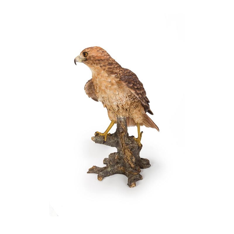 Hi-Line Gift Ltd. Wild Hawk Standing on Branch Garden Statue