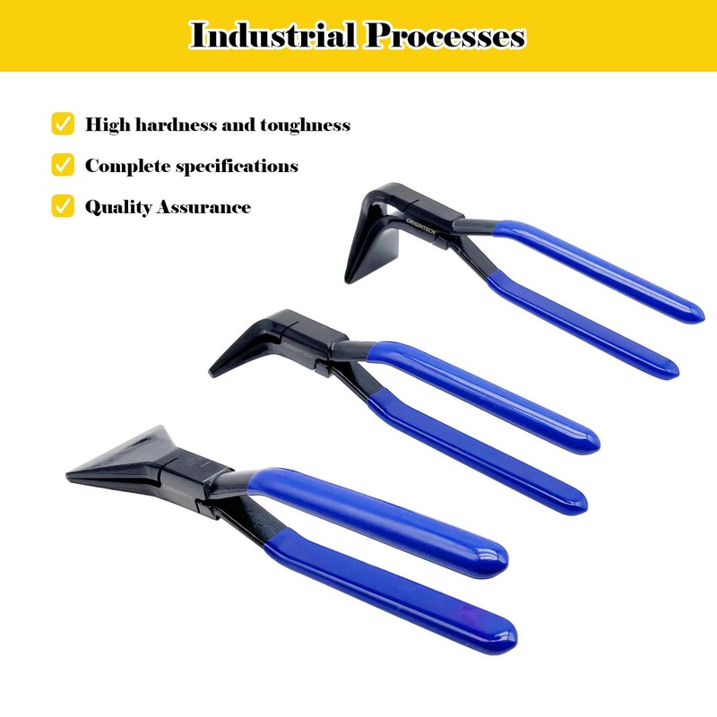 ORIGINTECH 3-Piece Hand Seamers Sheet Metal Tools, Straight, 45°, and