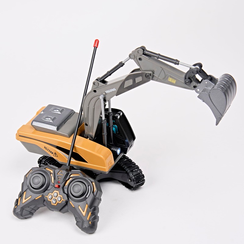 Odyssey Toys Scooper RC Construction Vehicle, 680° Rotation, LED Lights,