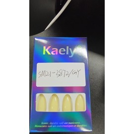 evpct Pastel Yellow Glossy Press on Nails Almond Medium for Women Gift, Glossy Yellow Fake Nail with Nail Glue Manicure Kit, Soft Gel Full Cover Reusable Glue on Acrylic False Nails Perfectly Fit