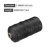 sourcing map Twisted Mason Line Nylon Twine String Cord Black