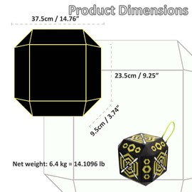 Archery Targets 18-Sided Portable Shooting Foam Target Block Cube with Carry Handle for Broadheads, Field Points, Compound Bows and Crossbows