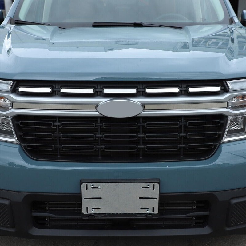 7Pcs Stainless Steel Chrome Front Bumper Grille Cover,Fit forFor-d Maverick