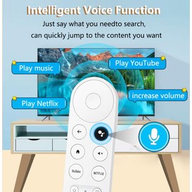 Upgrade Voice Remote for Google Chromecast 4k Snow TV, G9N9N Replacement Remote Control for Google TV, GA01920-US, GA01409-US, GA01923-US, GA01919-US