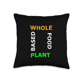 WFPB Whole Food Plant Based Vegan Raw Vegetarian Throw Pillow