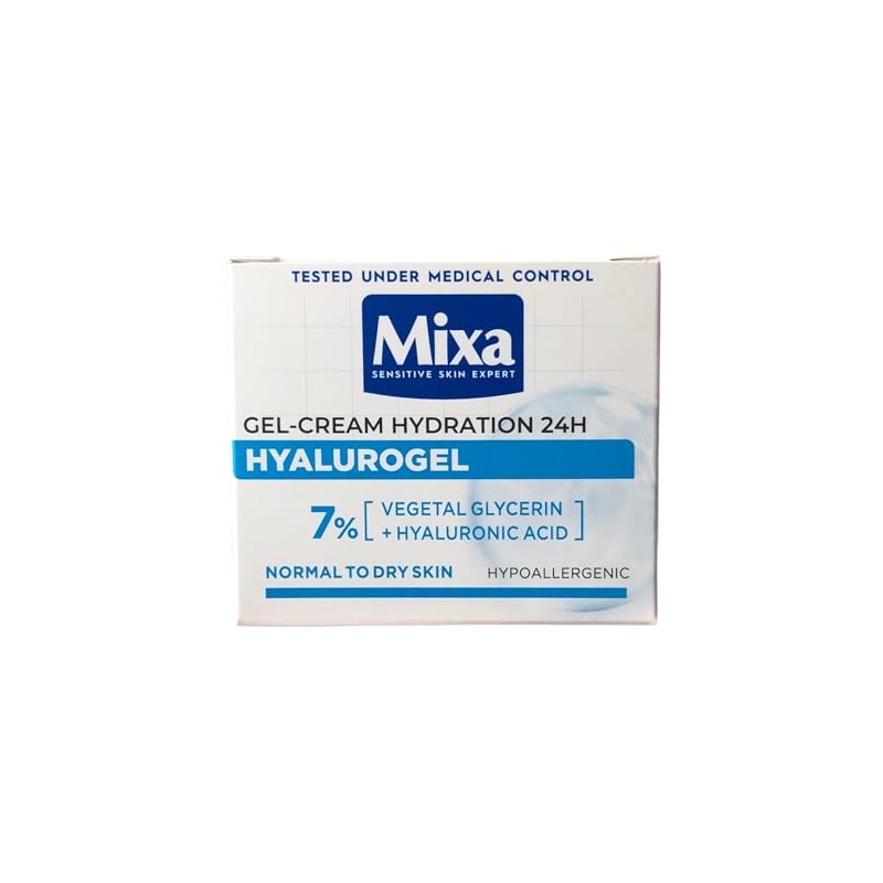 Mixa Hyalurogel Gel Crema Hidratación Intensiva para Piel Deshidratada Normal