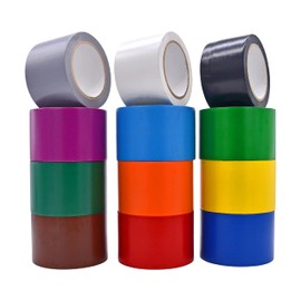 WOD Rainbow Pack Vinyl Floor Tape, 3 inch x 36 yds. (Pack of 12) Ideal for Floor Marking Gym, Court, or any Other Hard Smooth Tape