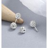 CZ Balls Double Sided Cartilage Tiny Stud Earrings 925 Sterling
