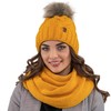 VIVISENCE 7014 Women's Bobble Hat Winter Warm Thick Patterned Made