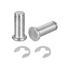 sourcing map 2Set M12x30mm 304 Stainless Steel Cylindrical Shaft Snap