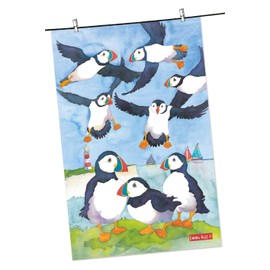 Puffin Birds Designer Tea Towel - Emma Ball