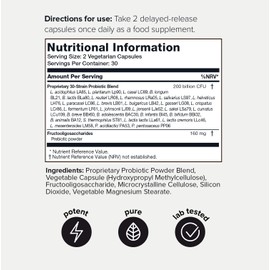 200 Billion CFU Probiotic Supplement by Toniiq - 30 Verified Third-Party Tested Strains - Fully Shelf-Stable Probiotics Formula with Prebiotic Blend - Extended Release Capsules