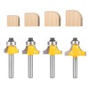 TOTOWOOD Roundover Router Bit Set，4pcs Router bit Set，1/4 inch Shank，Radius