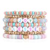 RIAH FASHION Inspirational Multi Layer Beaded Stackable Statement Bracelets -