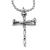 FORGIVEN JEWELRY Cross Rugged Nails Necklace on Ball Chain