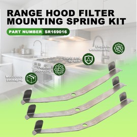 SR169016 Range Hood Filter Mounting Spring Kit Fit for Broan Nutone Kenmore Vent Hood Replace AP3380265 1173049 R169001,3Pcs