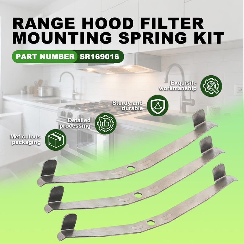 SR169016 Range Hood Filter Mounting Spring Kit Fit for Broan