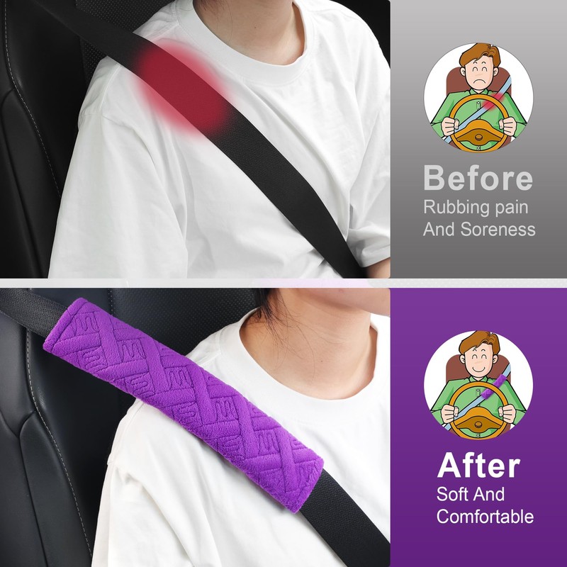 JUSTTOP 2-Pack Universal Car Seat Belt Pads Cover for A