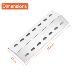 Denmay 33.5 x 12 cm Universal Burner Cover Replacement Parts for Enders San Diego, Stainless Steel Flame Distributor, Pack of 3