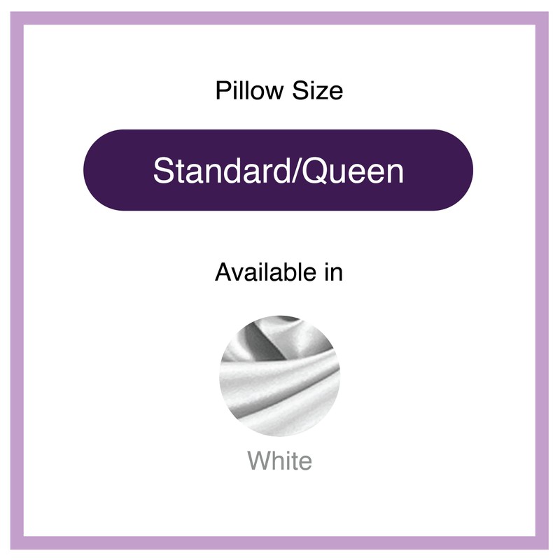 Silky Satin Beauty Bed Pillow Covers, Standard/Queen, White, 2-Pack