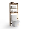 Zenna Home Bamboo Over-The-Toilet Bathroom Spacesaver with 3 Shelves, A-Frame