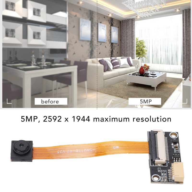 5MP Embedded Camera Module Flexible Cable Webcam Board 68 Degree