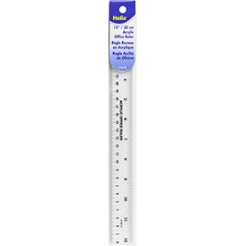 Helix Professional Ruler Acrylic Metric and Imperial 300mm Ref T12010