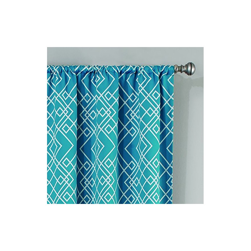 ECLIPSE Benchley Rod Pocket Curtains for Bedroom, Single Panel, 37x63,