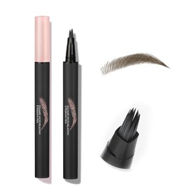 Liquid Microblading Eyebrow Pencils,Quick-Drying Brow-Fection Pen with Angled Square Tip for Hair-Like Strokes,Waterproof, for Eyebrows, Hairline & Beard (01 caramel blonde)