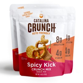 Catalina Crunch Mix Spicy Kick Keto Snack Mix | Keto Friendly, Low Carb, Protein Snacks, 6Oz (Pack Of 3)