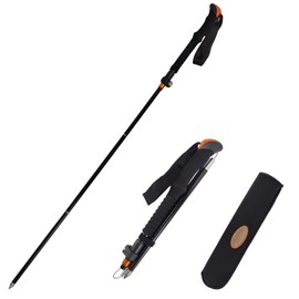 Aventik Foldable Wading Staff for Fly Fishing 55.1'' Retractable Fishing Wading Stick Aluminum Body Corrosion Resistance Water Depth Safety Gear(WS-093)