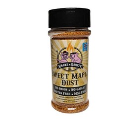 Smoke n Sanity Sweet Maple Dust - Certified Low FODMAP - Gluten Free - Certified Kosher - Dairy Free (5.0 oz Shaker) (5.0 oz Shaker)