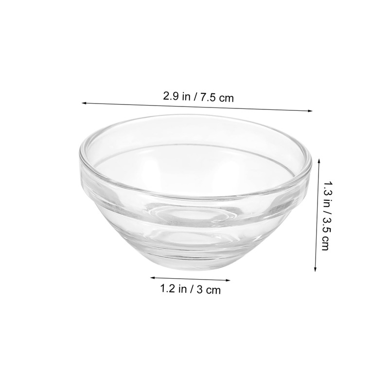 Ipetboom 10PCS Transparent Glass Facial Mask Mixing Bowls DIY Modulating
