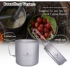 Boundless Voyage Titanium Pot Pan Set with Folding Handles Outdoor