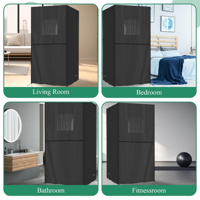 Safipotts Sauna Cover, Heavy Duty Waterproof Sauna Cover for Portable