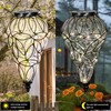 Naboher Solar Hanging Lantern Outdoor Garden Lights, Tear-Shaped Glass and
