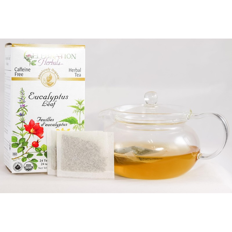 Celebration Herbals Organic Eucalyptus Leaf Tea Caffeine Free -- 24