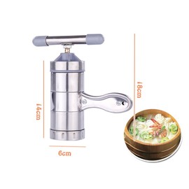 OFKPO Stainless Steel Noodle Maker Manual Noodle Press Vegetable Fruit Juicer Press Pasta Press Machine Kitchen Tool (1 x Maker + 5 x Mold)