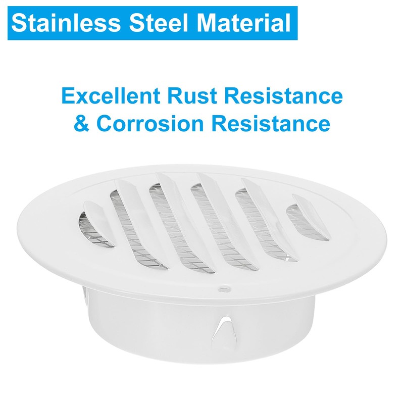 PATIKIL 3" Round Air Vent Cover, 2pcs Stainless Steel Louvered