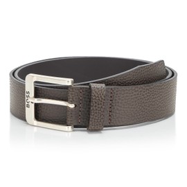 BOSS, Jemio Square Buckle Leather Belt, brown cedar, 30