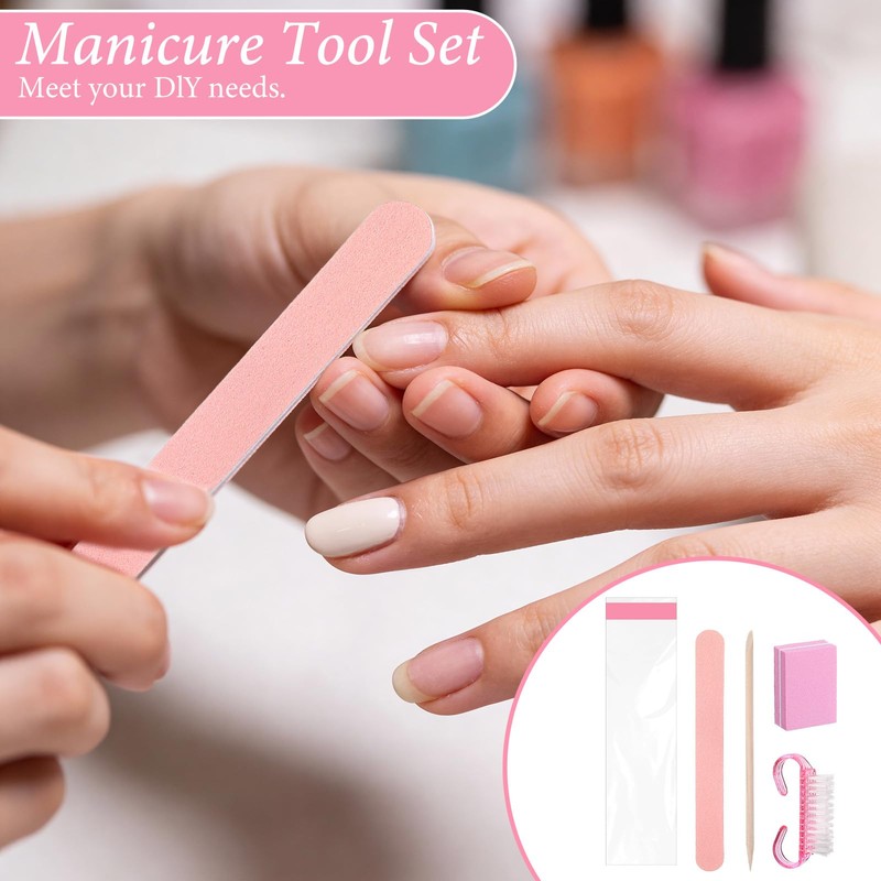 100 Sets Disposable Manicure Kit Basics 4 Piece Nail Kit