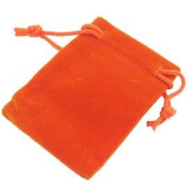 AEAOA Pack of 25 Velvet Gift Bags Drawstring Jewelry Pouches Candy Bags Wedding Favors (3" X 2", Orange)