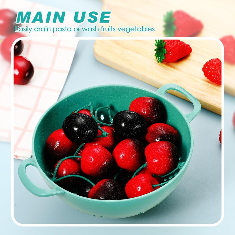 Baderke 4 Pack Mini Colander for Kitchen Plastic Berry Strainer