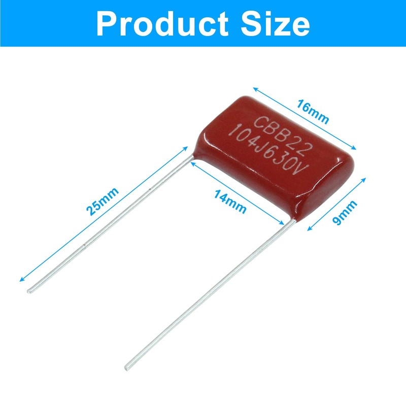 Piutouyar 20 Pack 104J 630V 0.1UF P15 Guitar Tone Capacitor