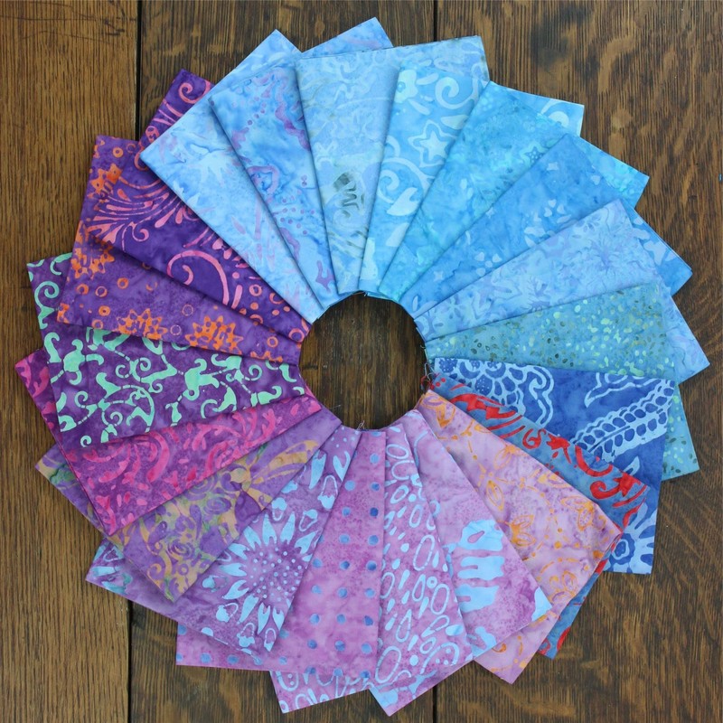 LoudElephant Cotton Tie Dye Fabric Bundles Pre Cut 40 Pieces