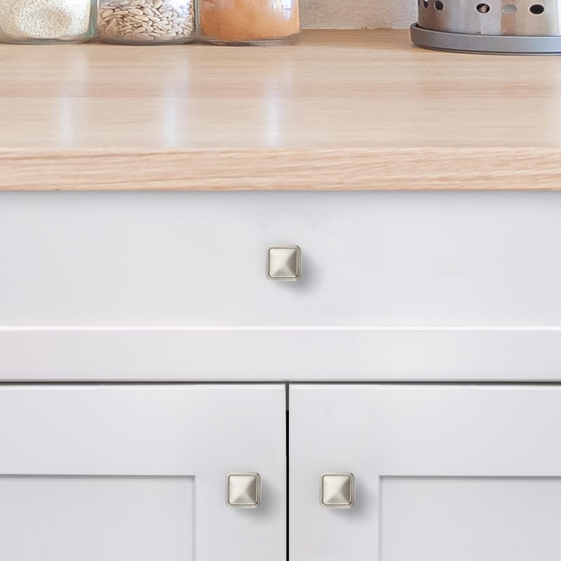 Ravinte Hardware 15 Pack Brushed Nickel Cabinet Knobs Single Hole