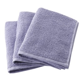 ムコタオル Muko Towel Daily, Hand Towel, Slightly Thinner, Senshu Towel, Made in Japan, Cotton 100%, Water Absorbing, 3 Towels in Same Color, Lavender Grey