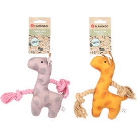 Flamingo - Toy for Puppies such as Labrador, Beagle, Bulldog and Border Collie - Britty Deer with Rope, Durable and Fun