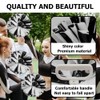 Hooshing 4PCS Black Pom Poms Cheerleading with Handle Cheer Pom